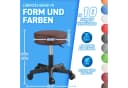 TRESKO Drehhocker Rollhocker höhenverstellbar Braun Kunstleder Bild 5