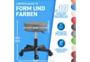 TRESKO Drehhocker Rollhocker höhenverstellbar Grau 10 cm Polsterung Bild 5