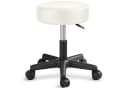 TRESKO Drehhocker Rollhocker höhenverstellbar 10 cm Dicke Polsterung Beige Bild 2