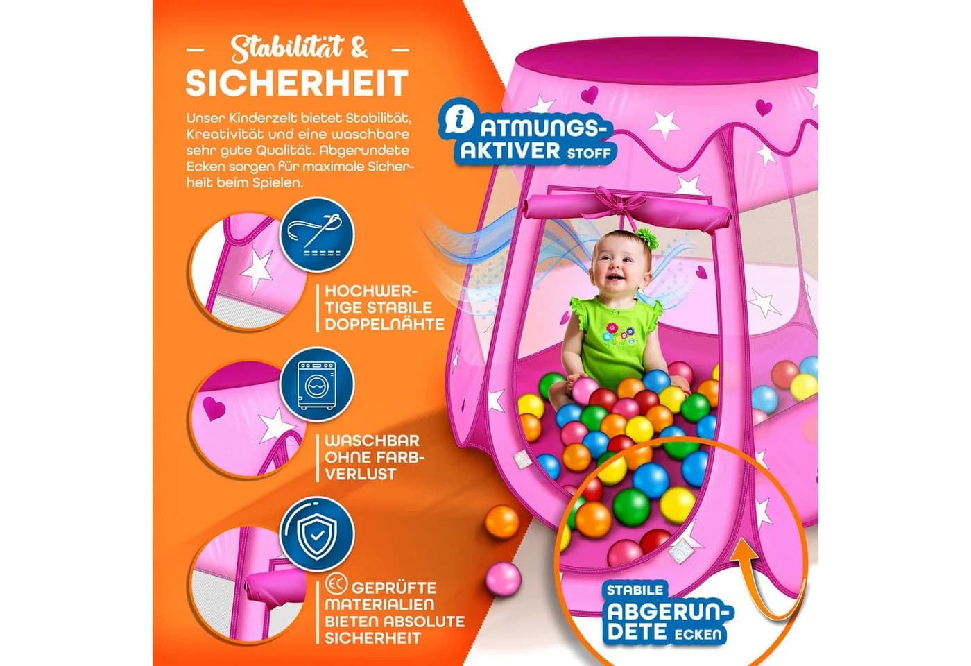 Bällebad, Kinderzelt, Spielhaus, Spielzelt - Bild 4