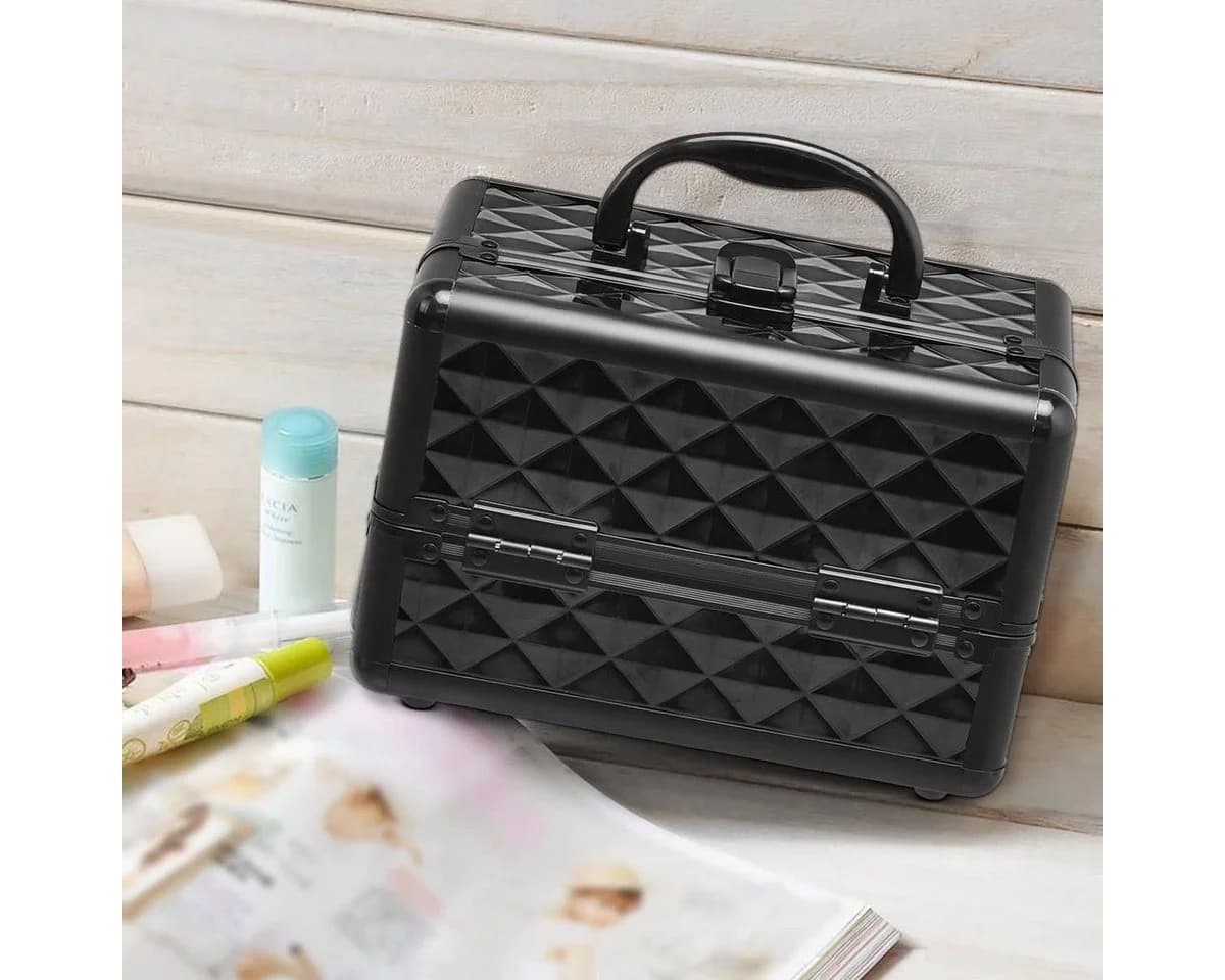 COSTWAY Schmuckkoffer mit Spiegel 23 x 15 x 18 cm
