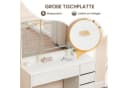 Thanaddo Schminktisch mit LED-Beleuchtung, 105 cm Bild 3