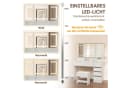 Thanaddo Schminktisch mit LED-Beleuchtung, 105 cm Bild 4