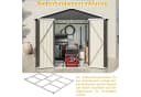 GIHAUVIA Gartenhaus Metall Gerätehaus Schwarz mit Pultdach Bild 3
