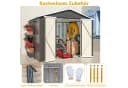 GIHAUVIA Gartenhaus Metall Gerätehaus Schwarz mit Pultdach Bild 5