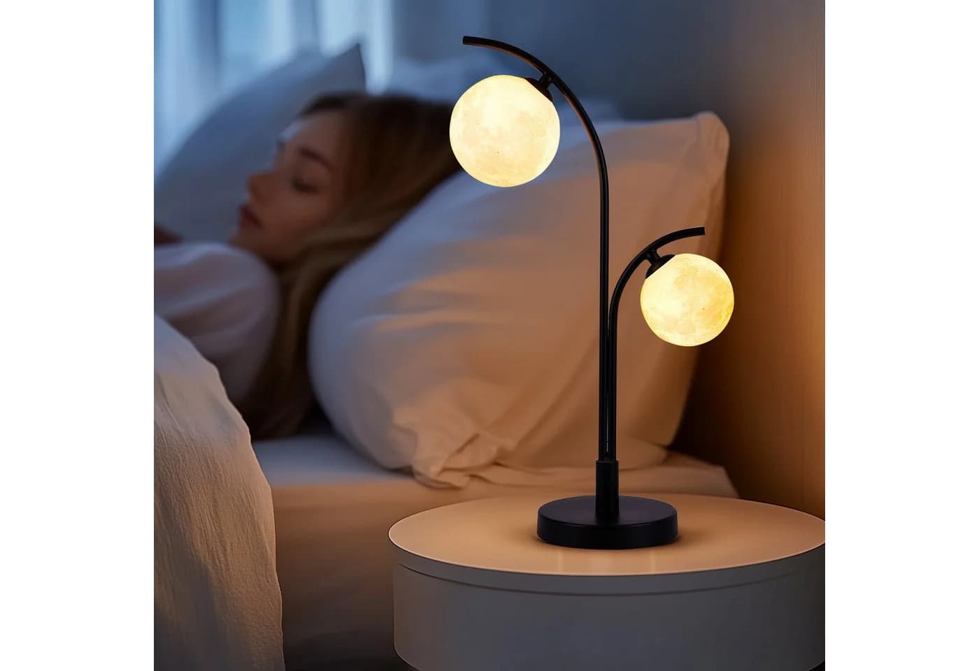 STANBOW Nachttischlampe LED Tischlampe USB-Ladestation Touch-Dimmbar - Bild 3