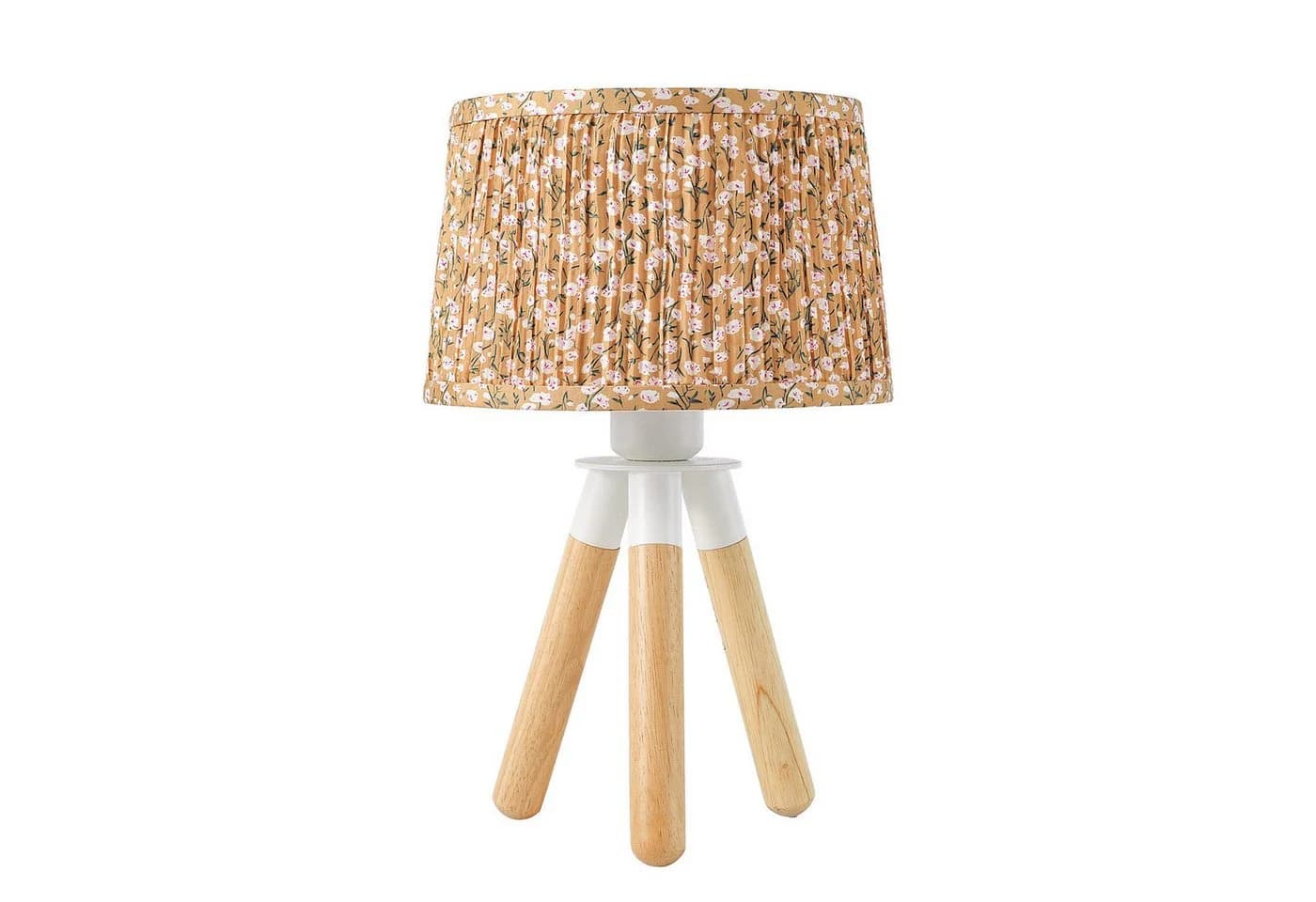 STANBOW Bettleuchte weiße Dreibein-Tischlampe aus Gummibaumholz - Bild 2