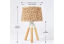 STANBOW Bettleuchte weiße Dreibein-Tischlampe aus Gummibaumholz Bild 5