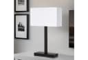 STANBOW Tischleuchte Tischlampe mit Leinenschirm & Metallsockel im Modern-Stil, Schwarz, E27 Bild 1