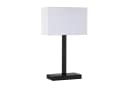 STANBOW Tischleuchte Tischlampe mit Leinenschirm & Metallsockel im Modern-Stil, Schwarz, E27 Bild 2