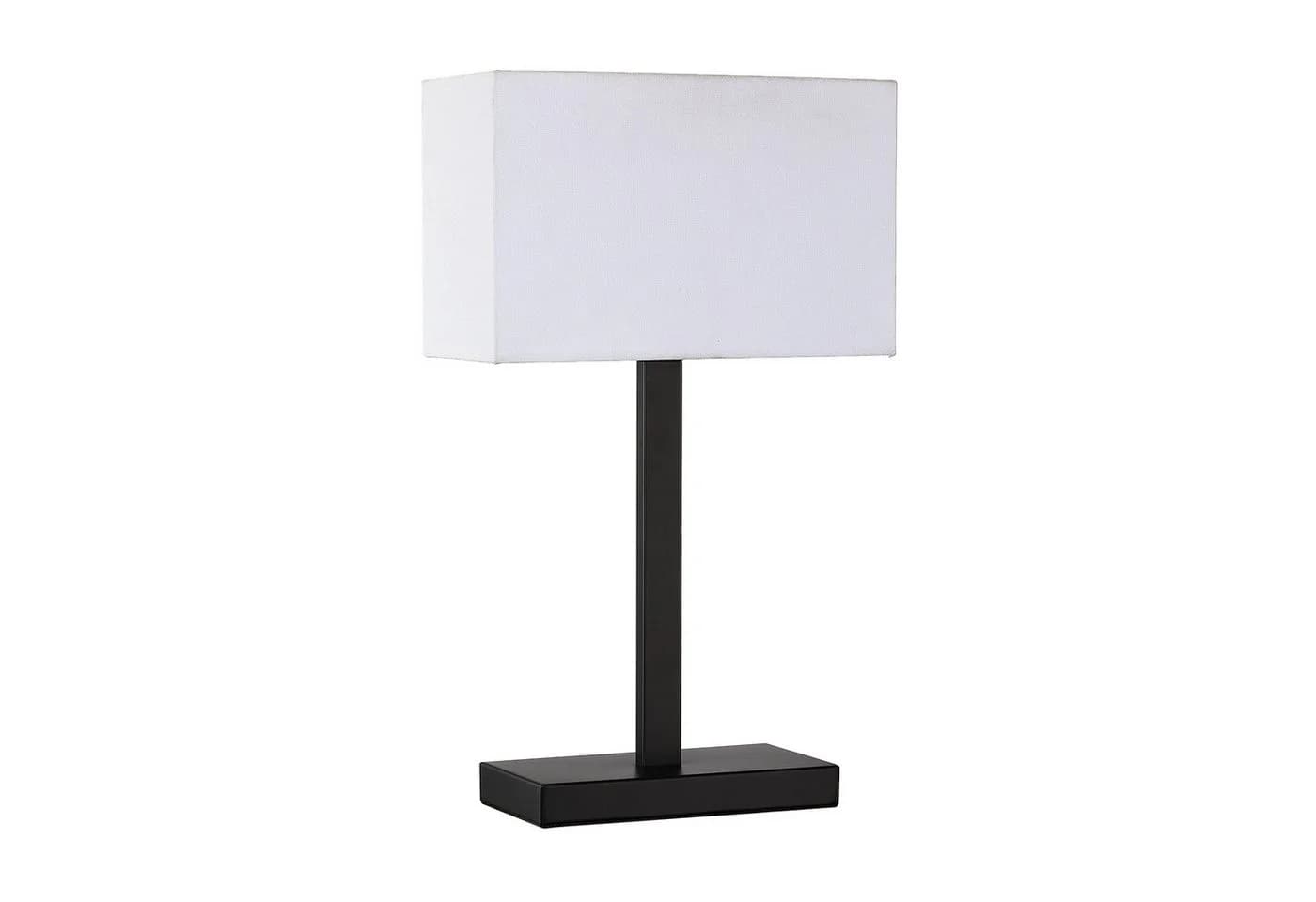 STANBOW Tischleuchte Tischlampe mit Leinenschirm & Metallsockel im Modern-Stil, Schwarz, E27 - Bild 2