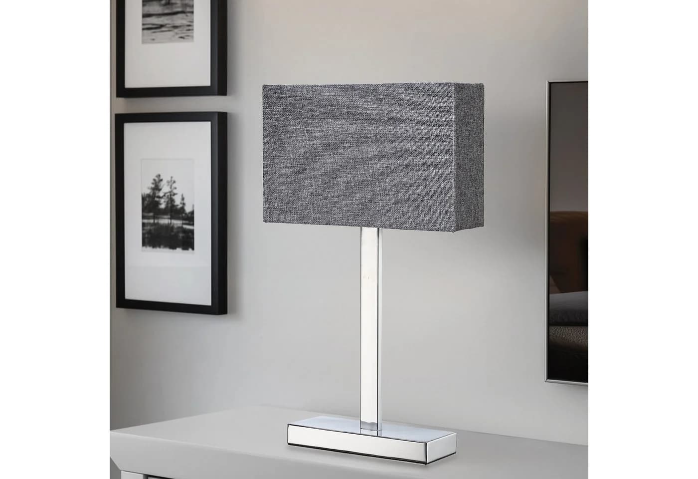STANBOW Tischleuchte Tischlampe aus Metall mit Leinenschirm im Modern-Stil, ohne Leuchtmittel, E27 - Bild 2