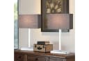 STANBOW Tischleuchte Tischlampe aus Metall mit Leinenschirm im Modern-Stil, ohne Leuchtmittel, E27 Bild 3