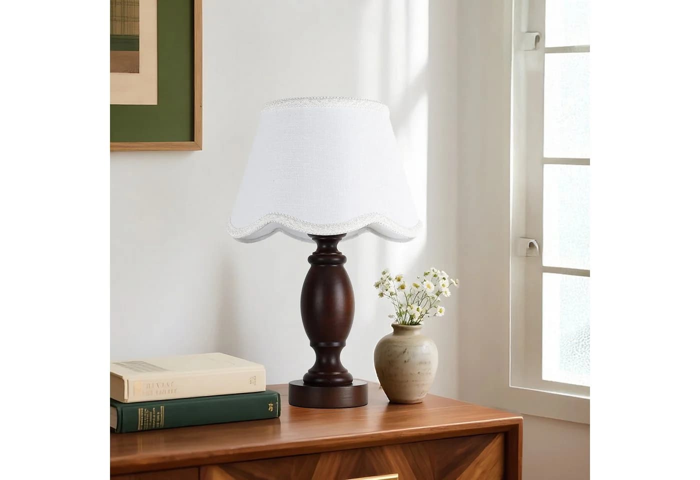 STANBOW Tischleuchte Klassisch Eiche LED Warmweiß