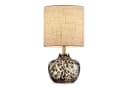 STANBOW Tischleuchte mit Leopardenmuster-Glassockel & Jute-Schirm E27 Bild 2