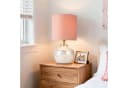 STANBOW Tischleuchte mit Glassockel & Stoffschirm, Rosa, Modern-Romantisch Bild 3