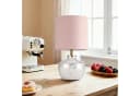 STANBOW Tischleuchte mit Glassockel & Stoffschirm, Rosa, Modern-Romantisch Bild 4