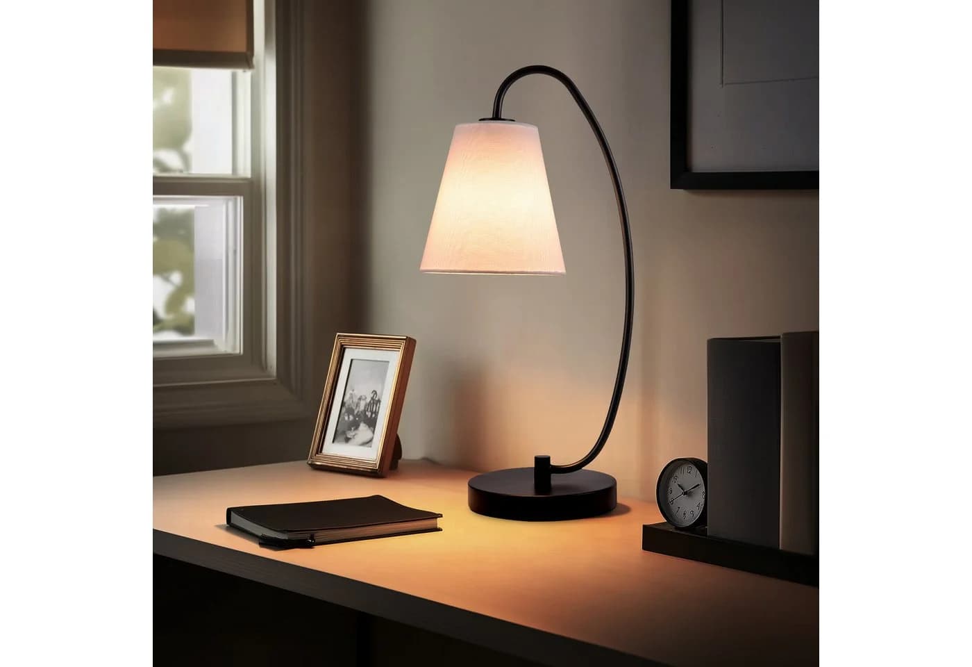 STANBOW Tischleuchte Tischlampe, Skandinavisch-Minimalistisch, Schwarz/Weiß, 53 cm - Bild 3