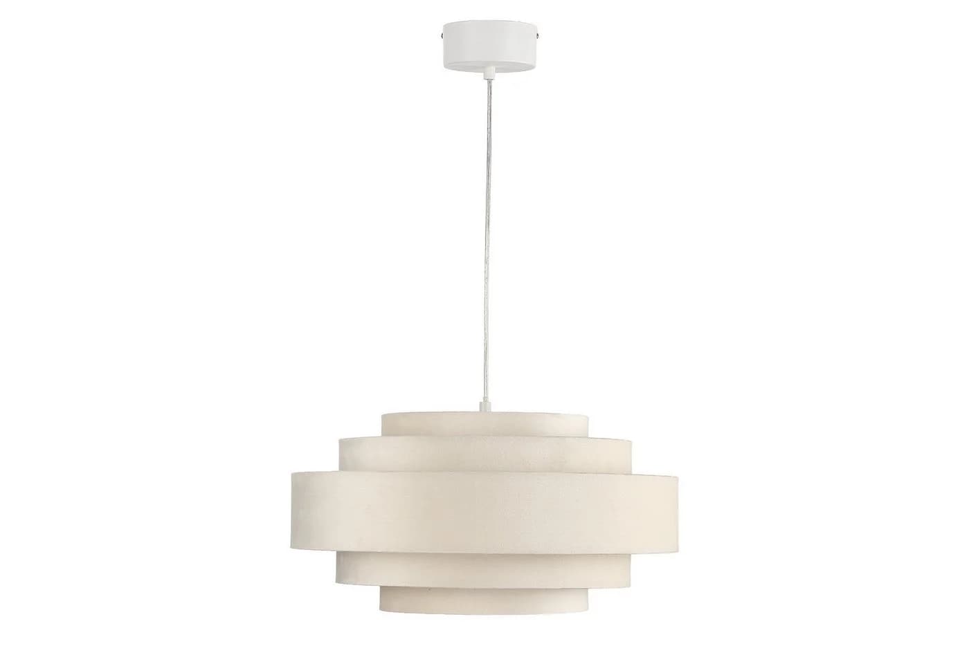 STANBOW Deckenleuchte Pendelleuchte 5-stufig Stoffschirm Beige/Weiß - Bild 2