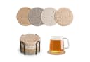 HEYHIPPO Becheruntersetzer Set 8er Rund Baumwolle Braun Bild 2