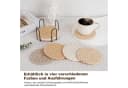 HEYHIPPO Becheruntersetzer Set 8er Rund Baumwolle Braun Bild 4