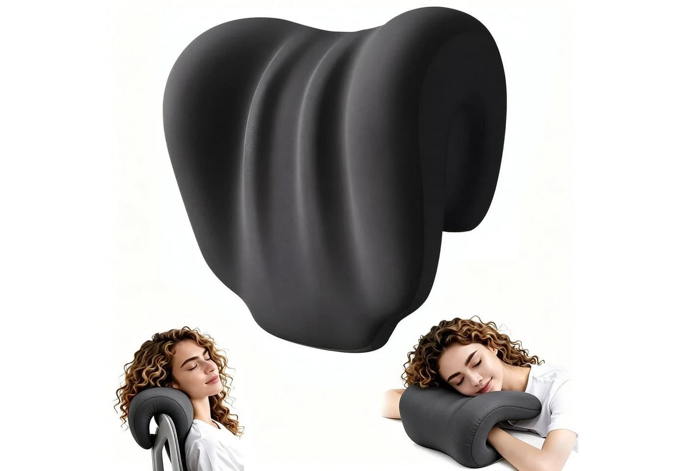 HEYHIPPO Nackenkissen Memory Foam Schwarz Ergonomisch - Bild 2