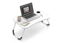 HEYHIPPO Klappbarer Laptoptisch 60x40 cm Weiß mit Getränkehalter Bild 2