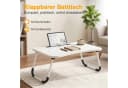 HEYHIPPO Klappbarer Laptoptisch 60x40 cm Weiß mit Getränkehalter Bild 4