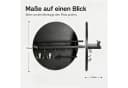 HEYHIPPO Schlüsselbrett Rundes Wandregal mit Ablage & Haken Schwarz Bild 1