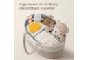 HEYHIPPO Aufbewahrungskorb Braun Baumwolle mit Trennfach Bild 5
