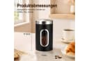 HEYHIPPO Kaffeedose 3er Set Edelstahl Schwarz Luftdicht Bild 1
