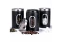 HEYHIPPO Kaffeedose 3er Set Edelstahl Schwarz Luftdicht Bild 2