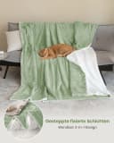 Good Nite Sherpa-Fleece Wohndecke Wendbar Kuschelig Warm Grau Bild 3