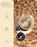 EDISHINE Stehlampe Wohnzimmer 165cm LED Warmweiß Seil Bild 5