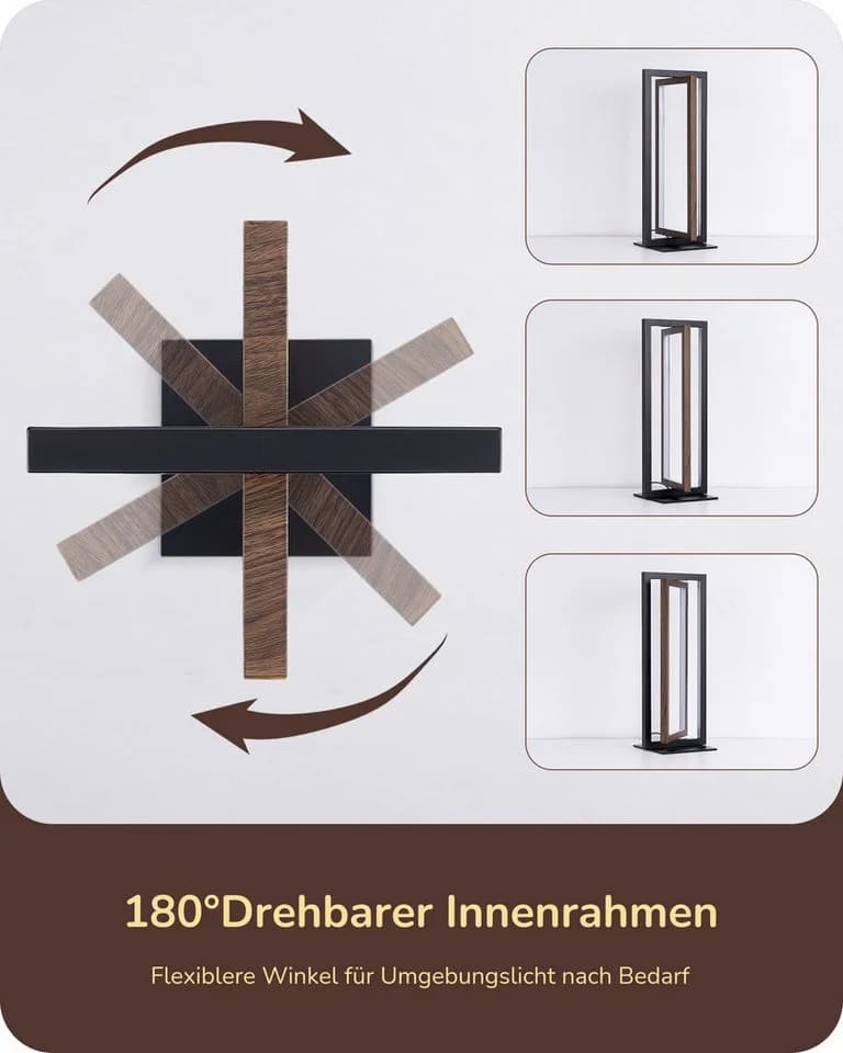 EDISHINE LED Tischleuchte Schwarz Dimmbar Touch - Bild 3