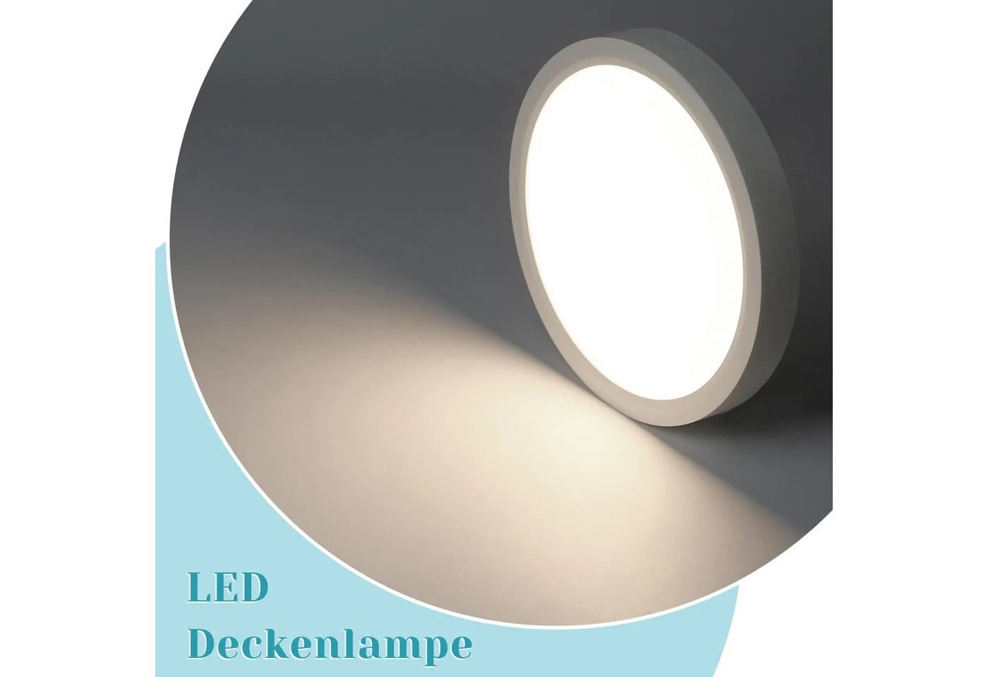 Nettlife LED Panel 15W Rund Ø18cm Deckenleuchte Weiß