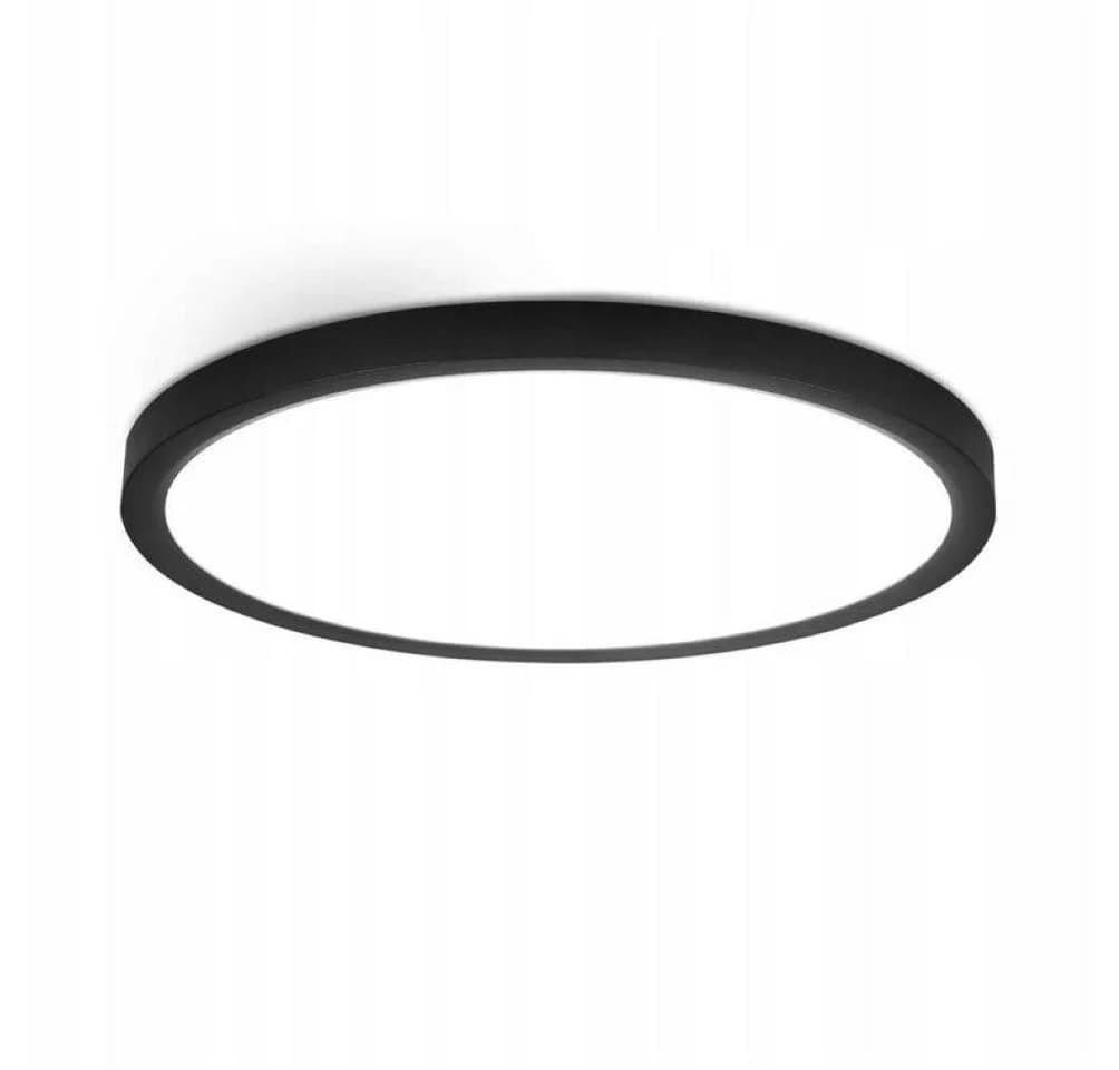 Nettlife LED Panel Deckenleuchte Flach 15W Rund Ø18cm Schwarz/Weiß - Bild 2