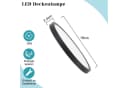 Nettlife LED Panel Deckenleuchte Flach 15W Rund Ø18cm Schwarz/Weiß Bild 4
