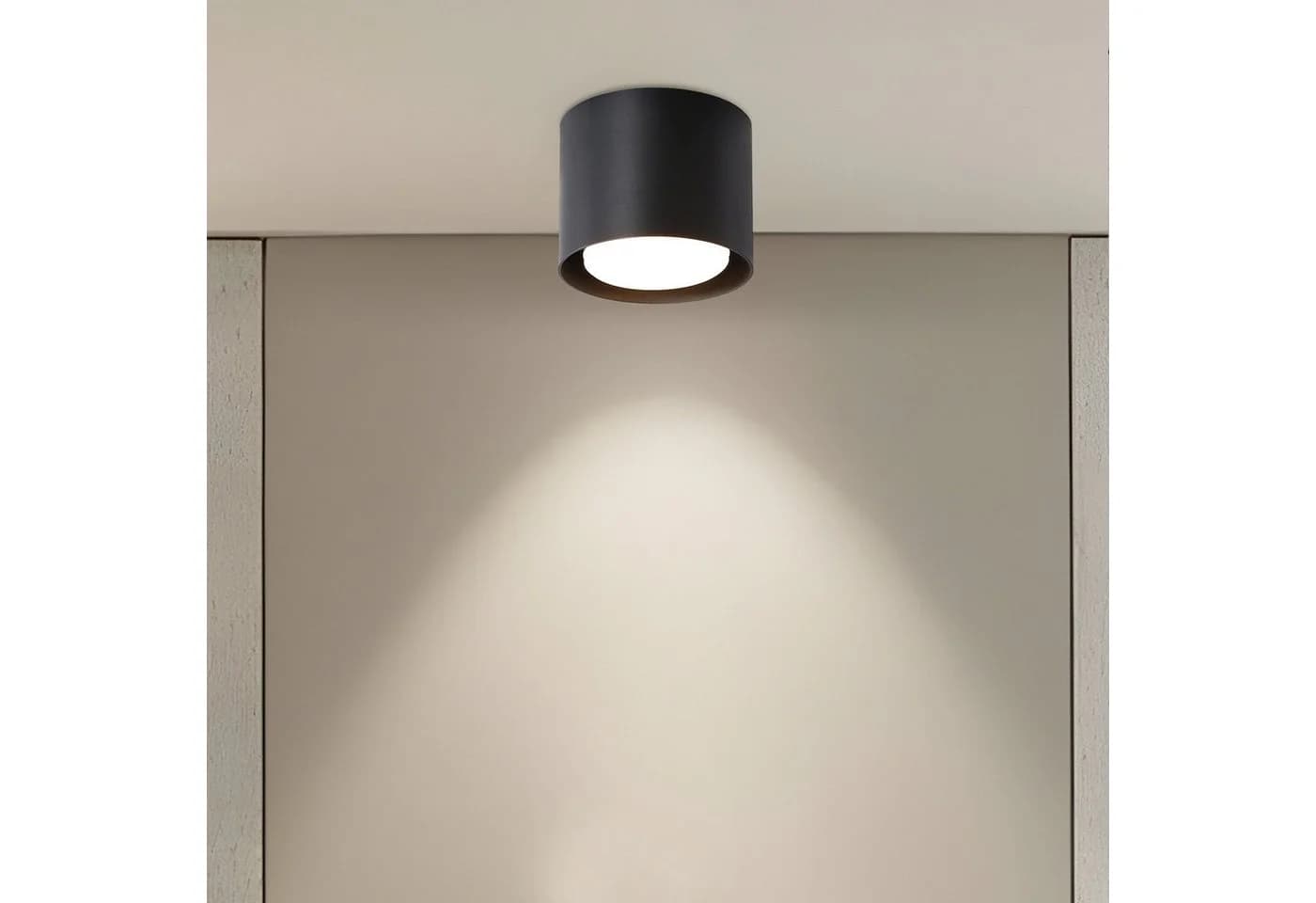 Nettlife LED Deckenspot Aufbaustrahler Schwarz 5W 30° drehbar - Bild 2