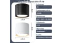 Nettlife LED Deckenspot Aufbaustrahler Schwarz 5W 30° drehbar Bild 4