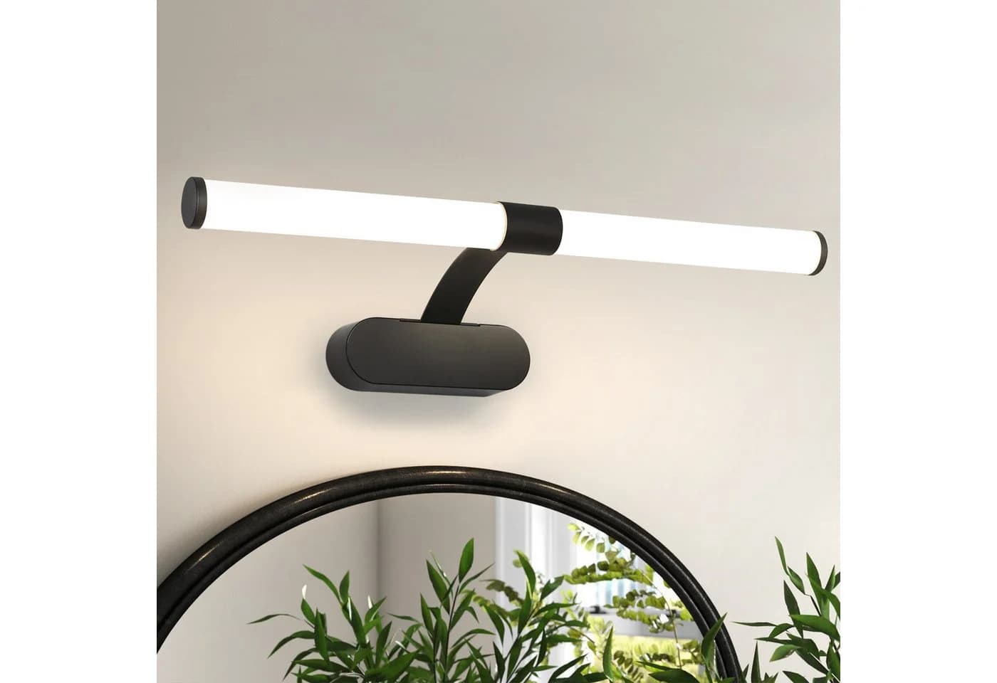 Nettlife LED Spiegelleuchte Schwarz Neutralweiß für Küche Schrank Keller - Bild 2