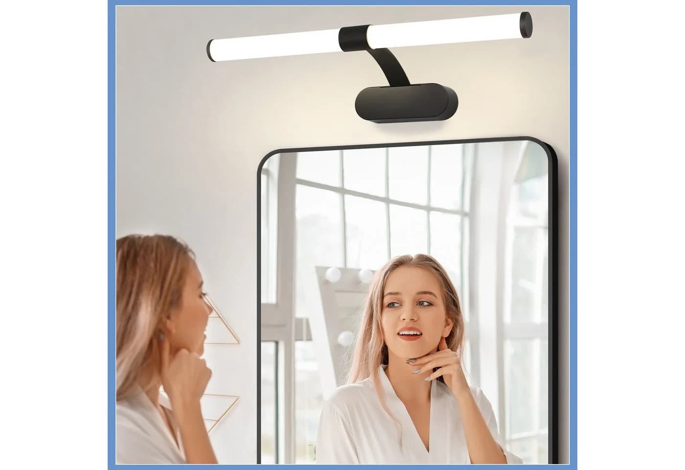 Nettlife LED Spiegelleuchte Schwarz Neutralweiß für Küche Schrank Keller - Bild 4
