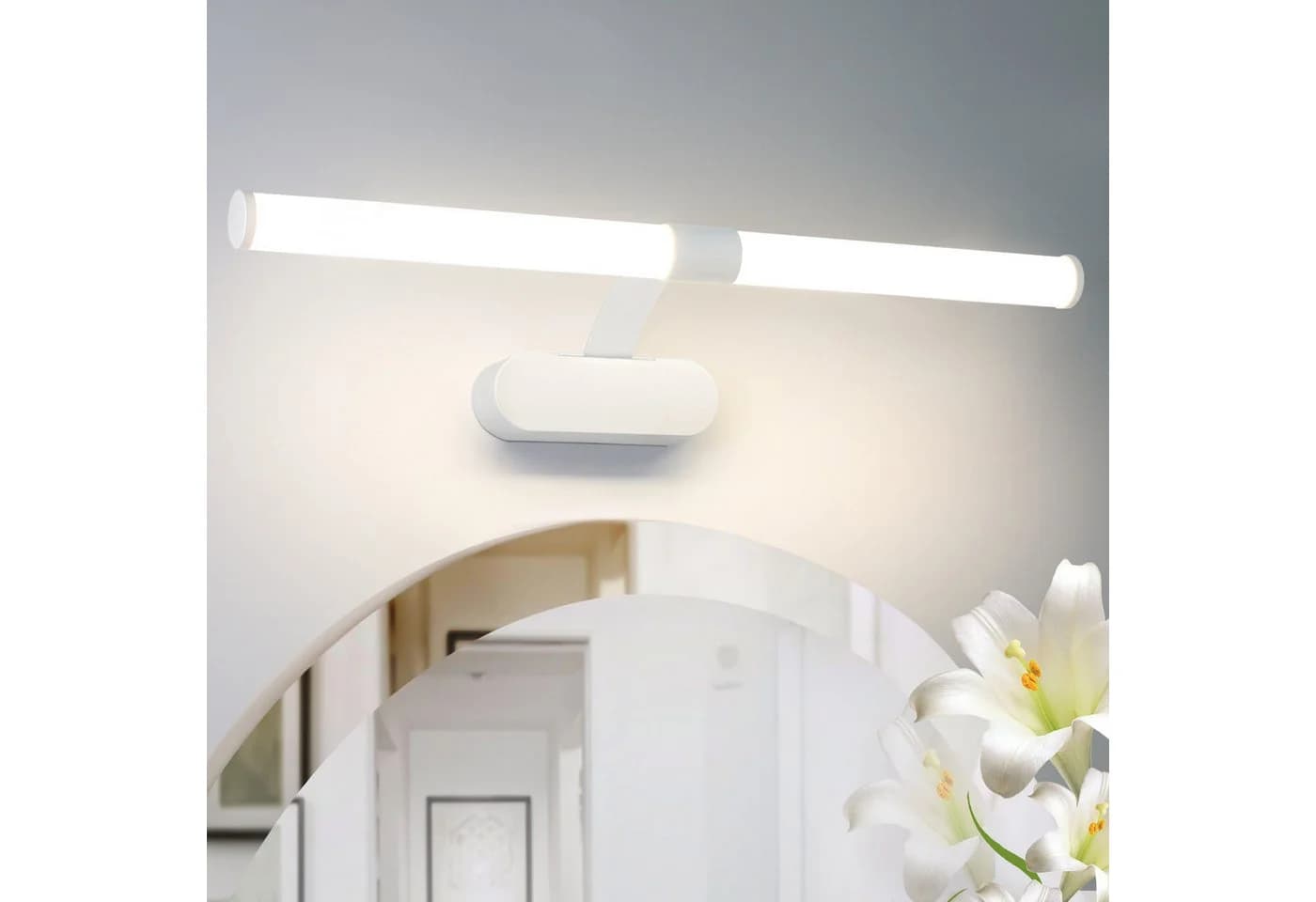 Nettlife LED Spiegelleuchte Schwarz Neutralweiß für Küche Keller - Bild 2