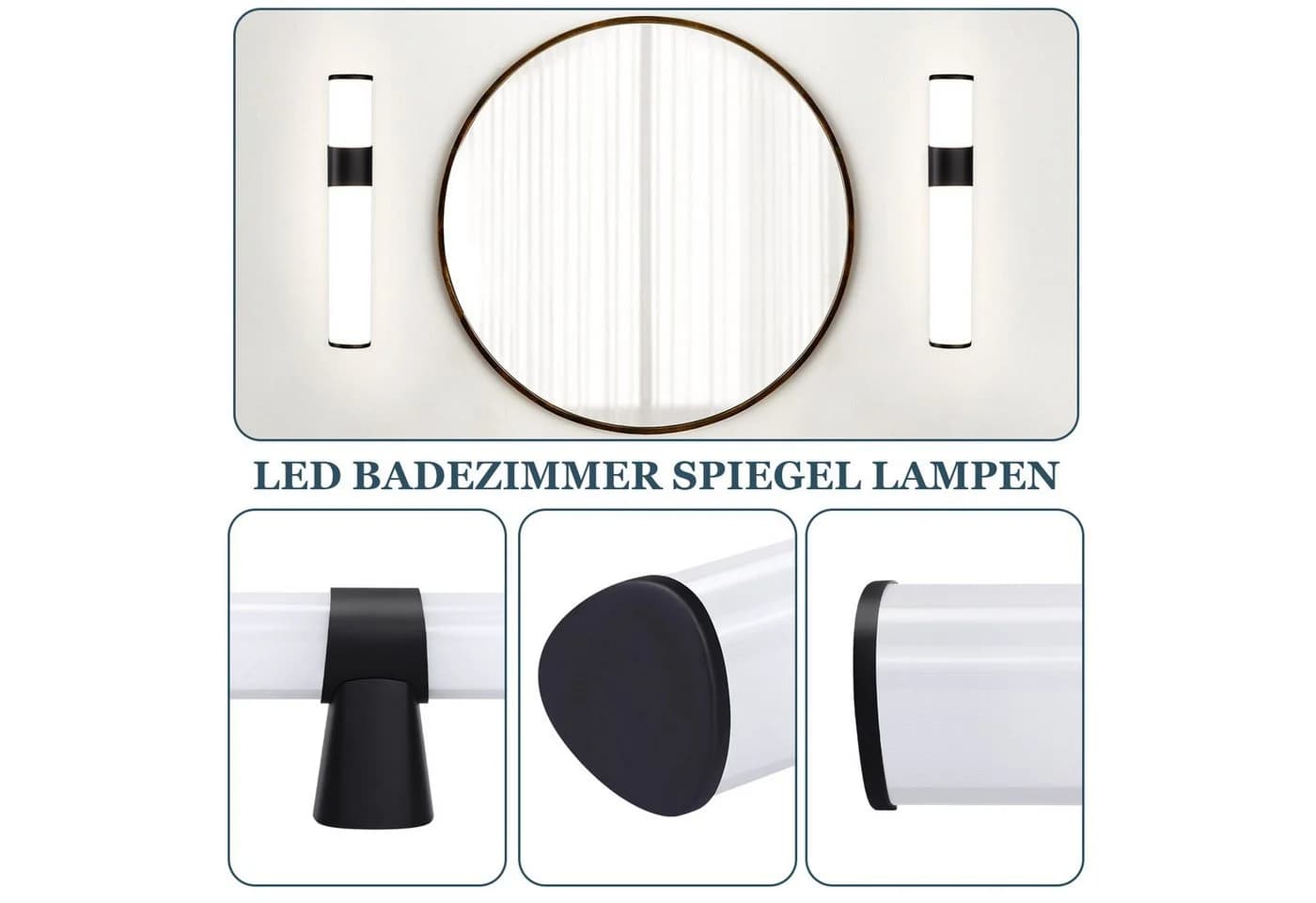 Nettlife LED Spiegelleuchte 35cm Neutralweiß - Bild 3