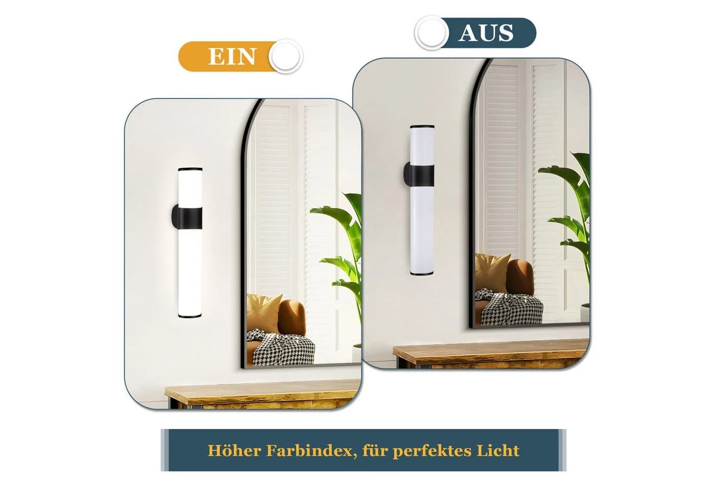 Nettlife LED Spiegelleuchte 35cm Neutralweiß - Bild 5