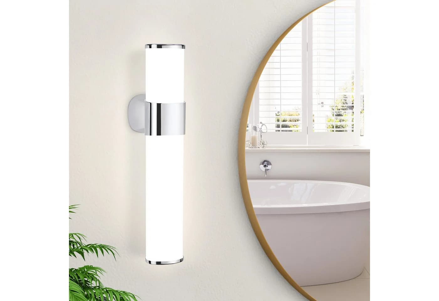 Nettlife LED Spiegelleuchte 35cm Chrom Neutralweiß - Bild 2