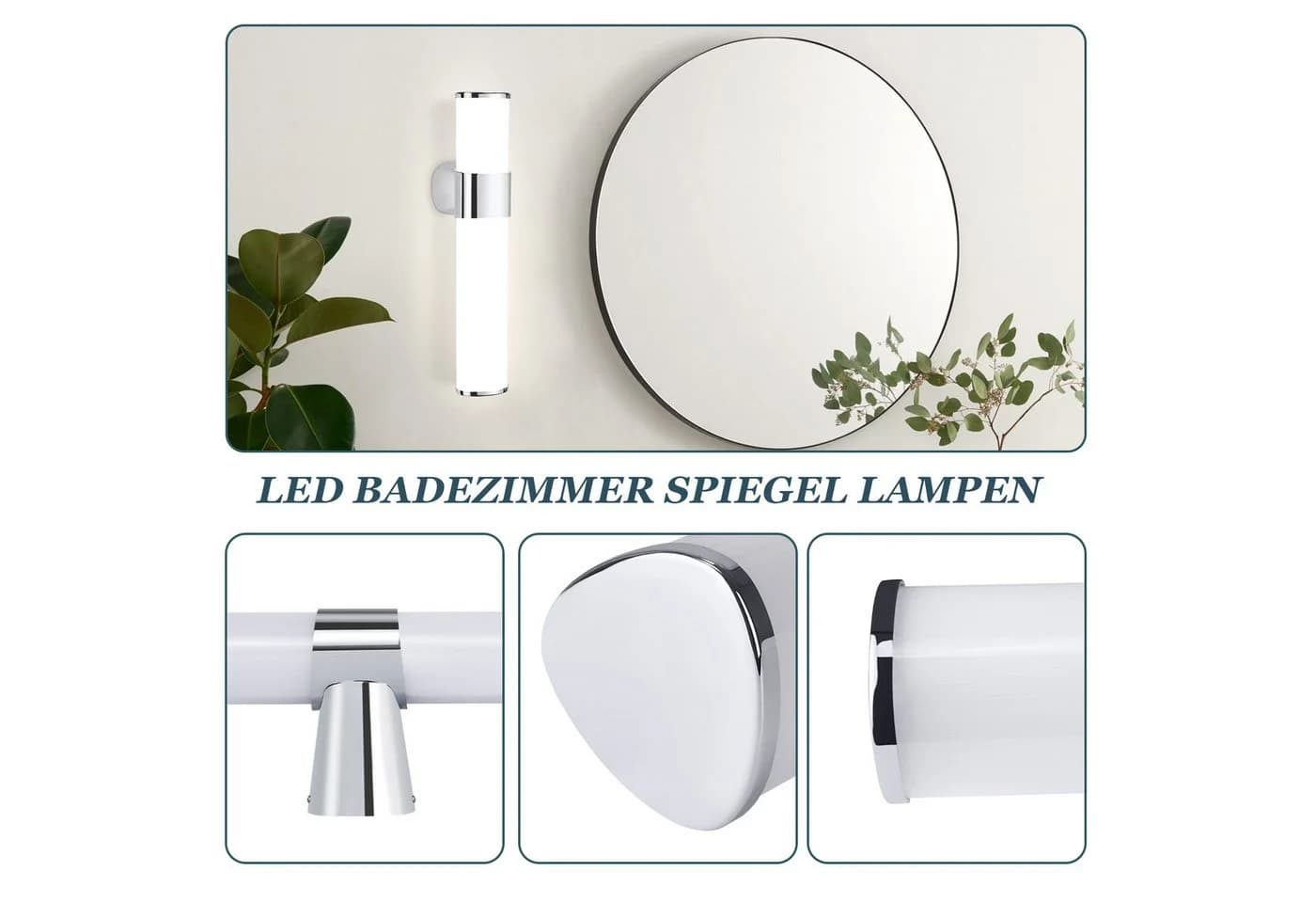 Nettlife LED Spiegelleuchte 35cm Neutralweiß - Bild 3