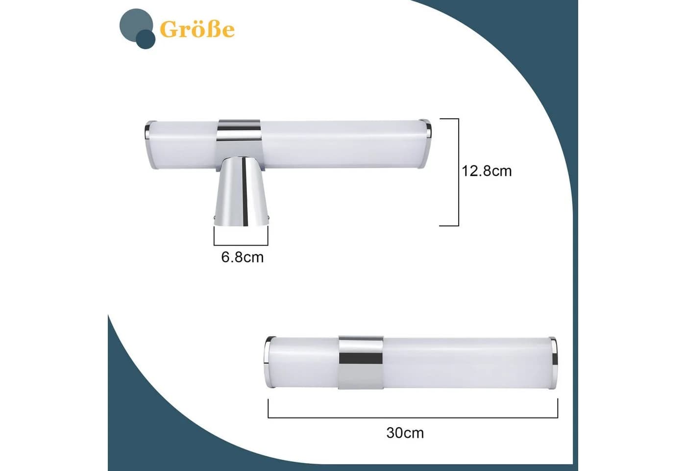 Nettlife LED Spiegelleuchte 35cm Neutralweiß - Bild 4
