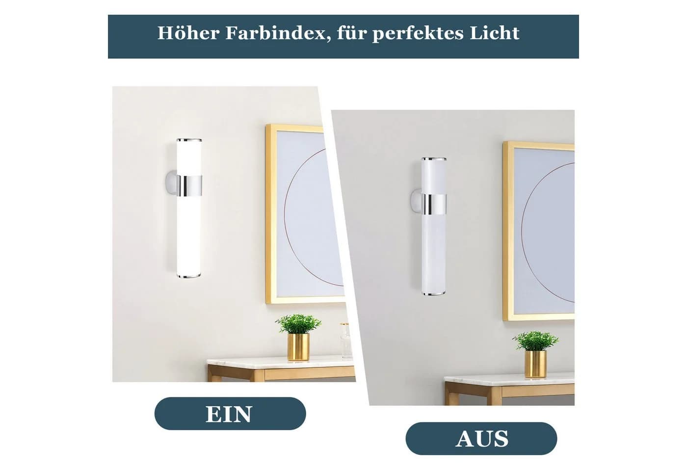 Nettlife LED Spiegelleuchte 35cm Neutralweiß - Bild 5