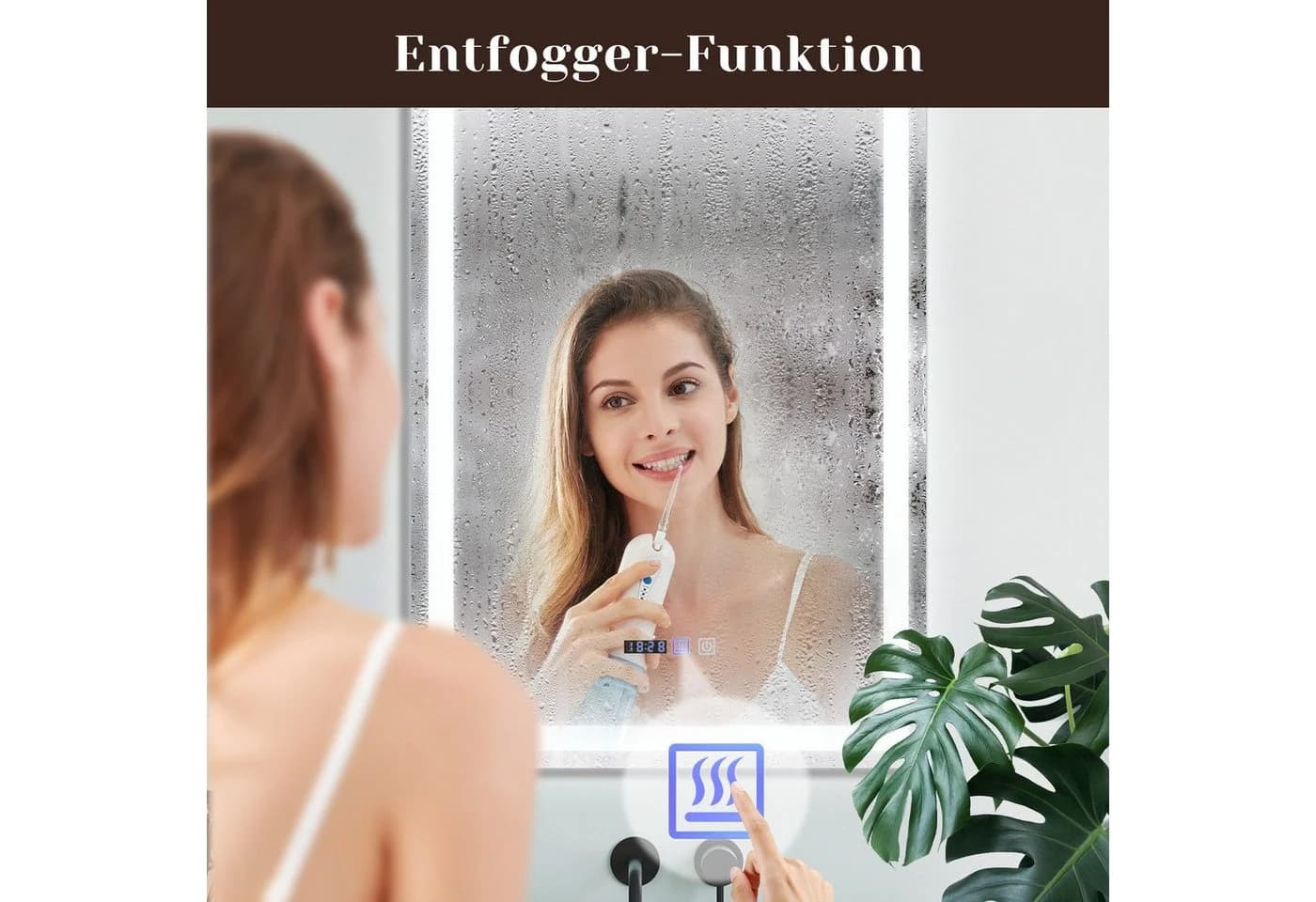 Nettlife Badspiegel Wandspiegel mit Beleuchtung Touch-Schalter Dimmbar - Bild 4